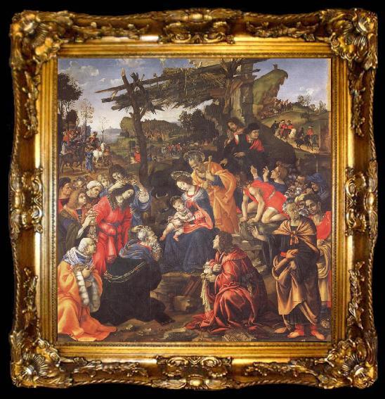 framed  Filippino Lippi The Adoration of the Magi, ta009-2